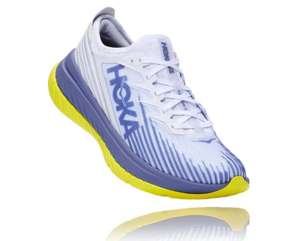 Hoka One One Carbon X-SPE Mens UK - White / Blue Road Running Shoes - OIESP9084